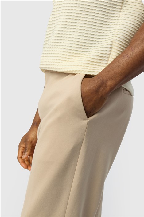 Ted Baker Slim Fit Stone Tapered Smart Jersey Trousers