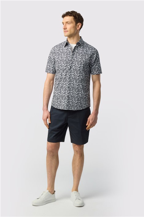 Ted Baker Slim Fit Navy Cotton Stretch Chino Shorts