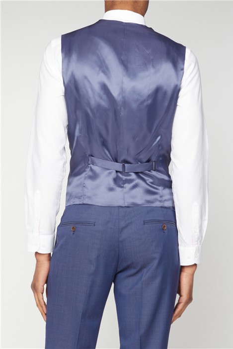 Scott by The Label Navy Plain Pindot Waistcoat