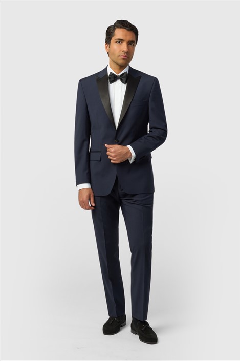 Scott by The Label Regular Fit Navy Tuxedo Jacket