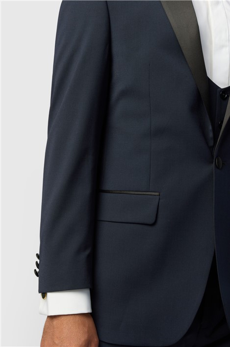 Scott by The Label Regular Fit Navy Tuxedo Jacket