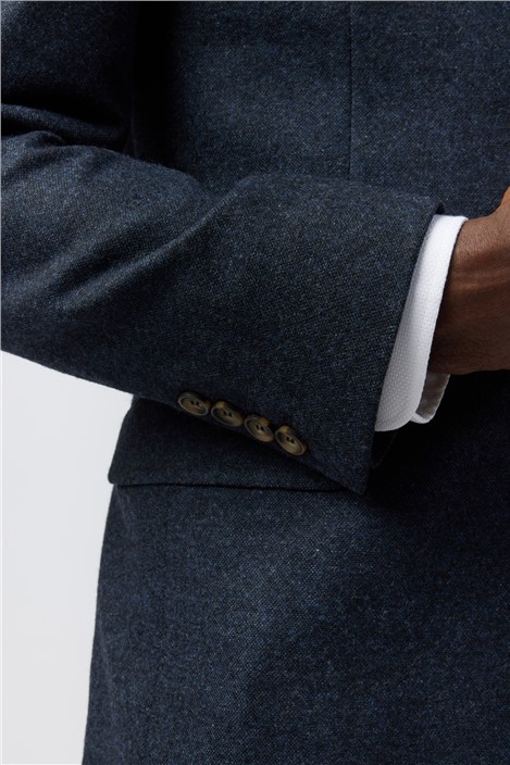 Alexandre Tailored Fit Navy Donegal Jacket