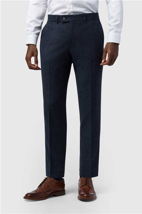 Alexandre Tailored Fit Navy Donegal Trouser