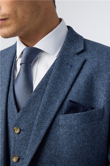 Alexandre Tailored Fit Blue Donegal Jacket