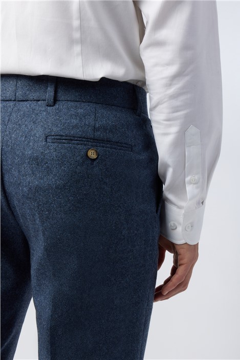 Alexandre Tailored Fit Blue Donegal Trouser