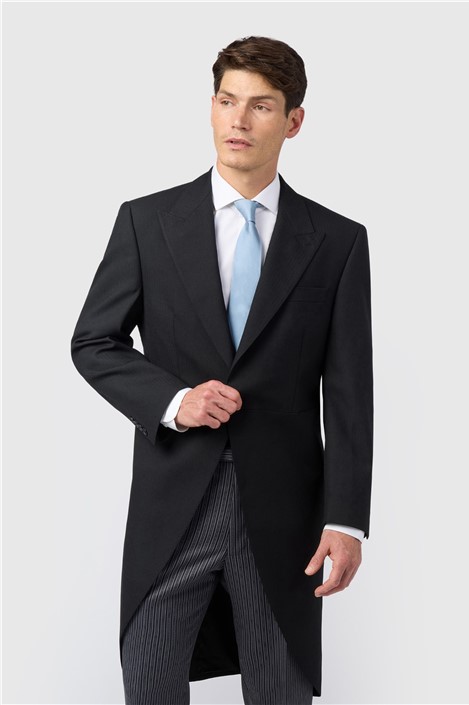 Alexander Regular Fit Berwick Black Wool Masonic Morning Jacket