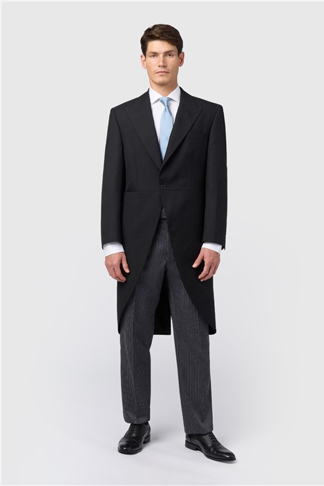 Alexander Regular Fit Berwick Black Wool Masonic Morning Jacket