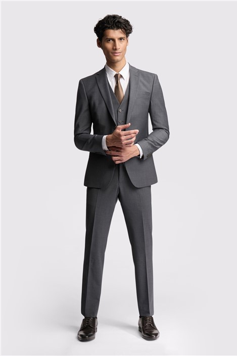 Ted Baker Slim Fit Charcoal Panama Suit