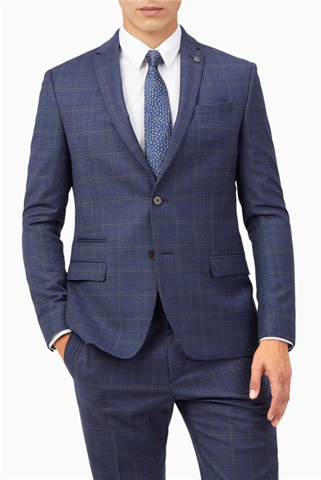 Farah Kenley Navy Textured Two Piece Suit