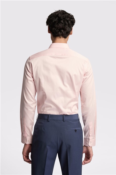 Ted Baker Slim Fit Pink Sateen Shirt
