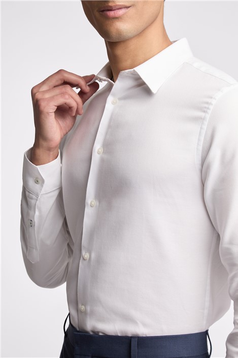 Ted Baker Slim Fit White Textured Shirt