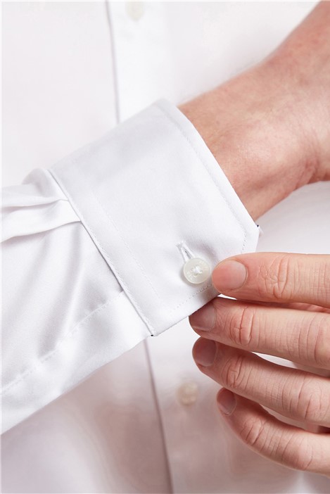 Ted Baker Slim Fit White Sateen Shirt