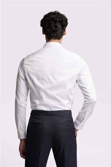 Ted Baker White Sateen Double Cuff Shirt