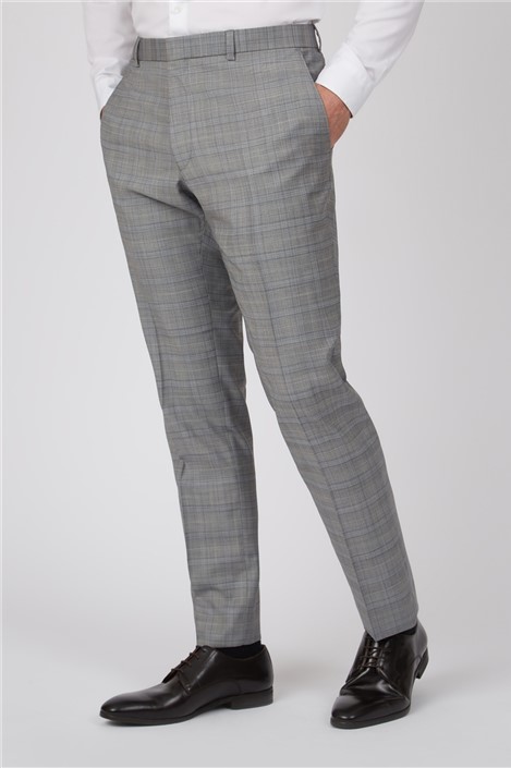 Ted Baker Slim Fit Check Suit Trouser - Navy Tan - Trousers from Fields  Menswear UK