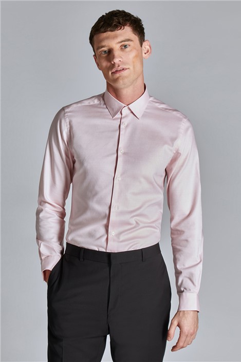 Ted Baker Slim Fit Light Pink Micro Dot Shirt