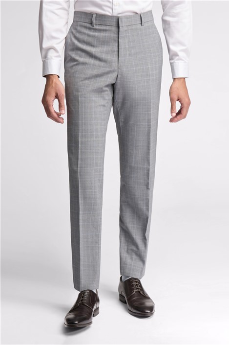 Ted Baker Slim Fit Bredon Grey Blue Check Mens Trousers