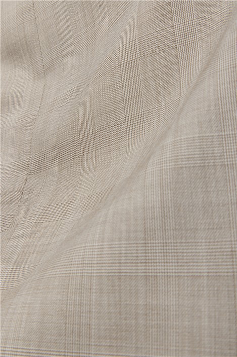 Ted Baker Slim Fit Performance Donne Taupe Check Jacket