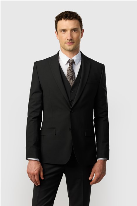Ted Baker Slim Fit Performance Black Panama Jacket

