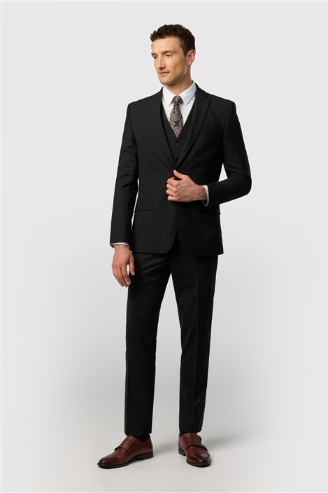 Ted Baker Slim Fit Performance Black Panama Jacket
