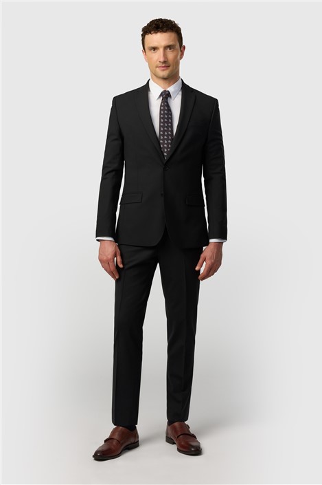 Ted Baker Slim Fit Performance Black Panama Jacket
