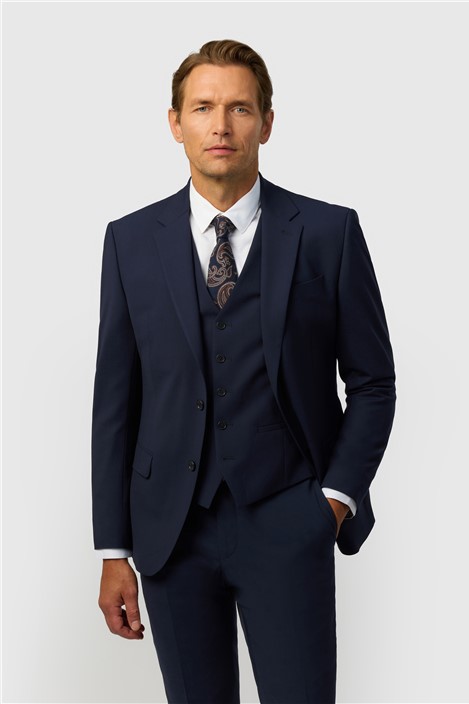 Ted Baker Slim Fit Performance Navy Panama Jacket
