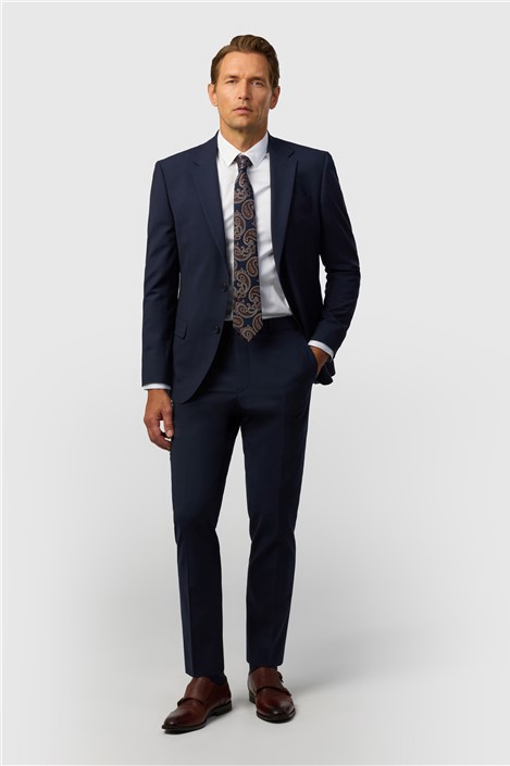 Ted Baker Slim Fit Performance Navy Panama Jacket
