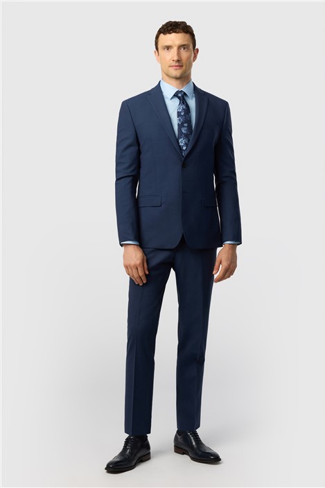 Ted Baker Slim Fit Performance Blue Panama Jacket
