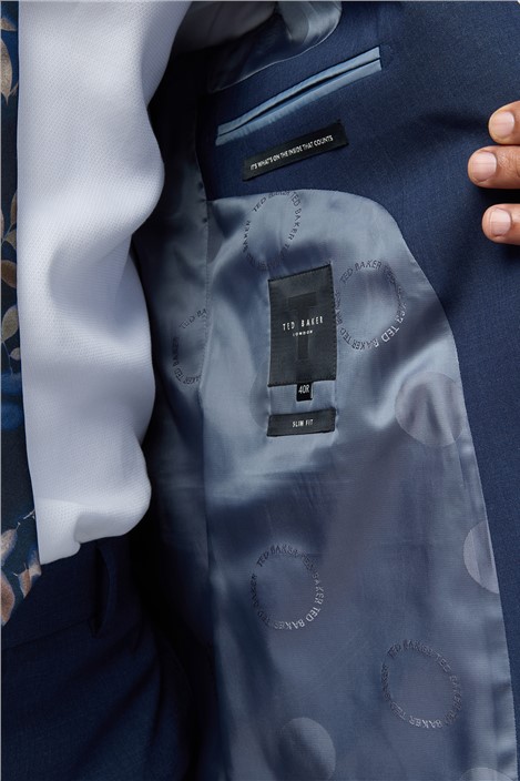 Ted Baker Slim Fit Performance Blue Panama Jacket
