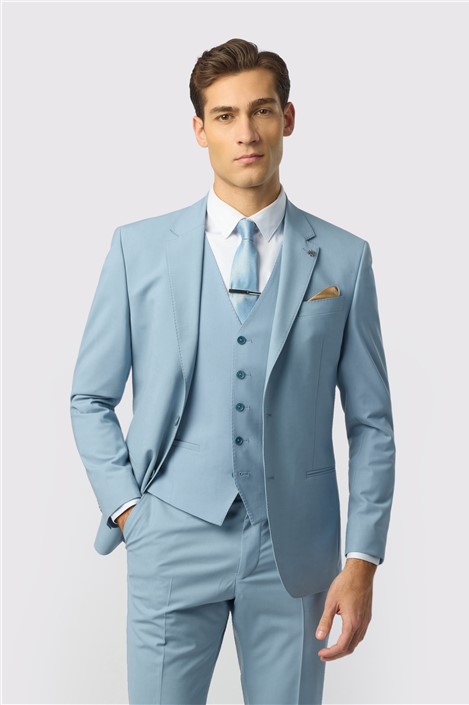 Ted Baker Slim Fit Powder Blue Panama Jacket