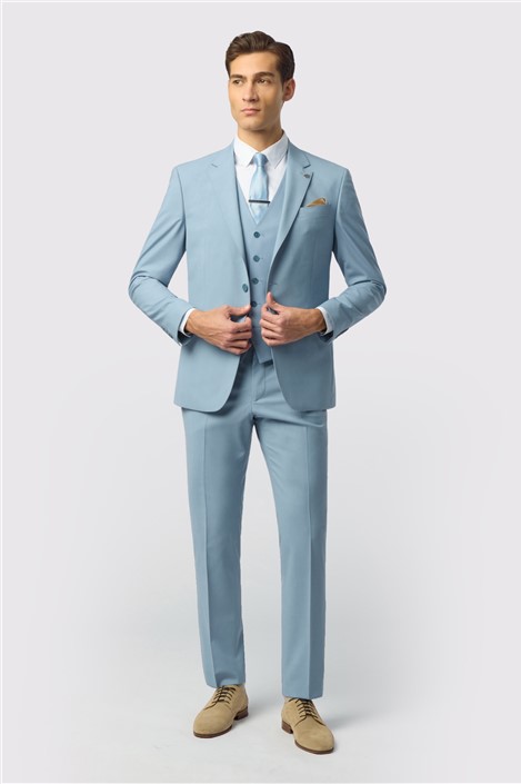 Ted Baker Slim Fit Powder Blue Panama Jacket