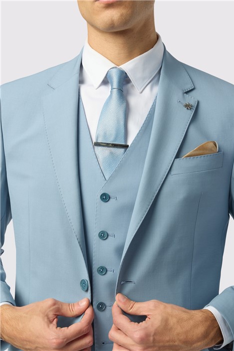 Ted Baker Slim Fit Powder Blue Panama Jacket