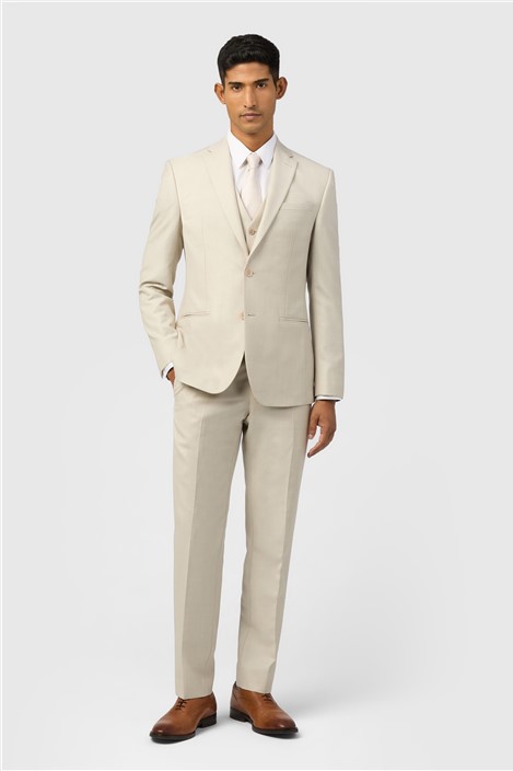 Ted Baker Slim Fit Stone Sharkskin Jacket