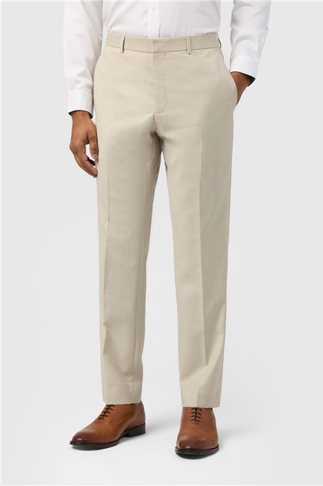 Ted Baker Slim Fit Stone Sharkskin Trousers