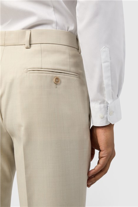 Ted Baker Slim Fit Stone Sharkskin Trousers