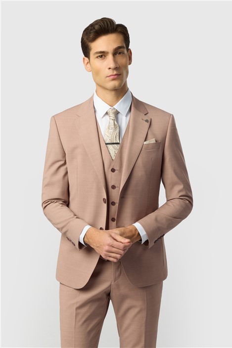 Ted Baker Slim Fit Dark Pink Panama Jacket