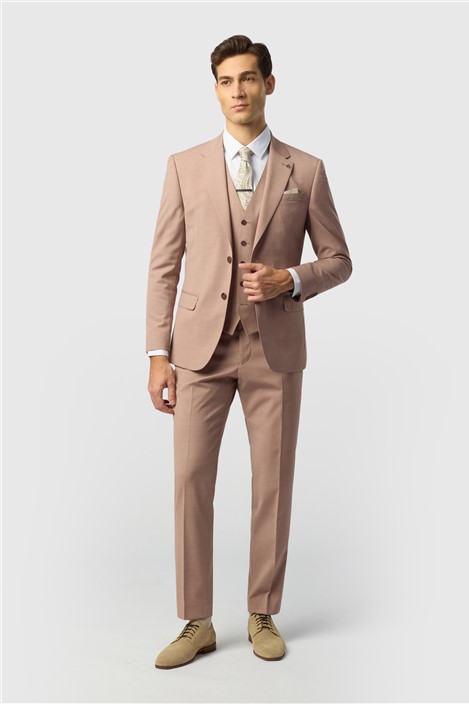 Ted Baker Slim Fit Dark Pink Panama Jacket