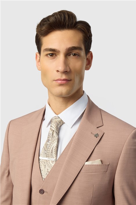 Ted Baker Slim Fit Dark Pink Panama Jacket