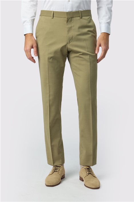 Ted Baker Slim Fit Olive Panama Trousers