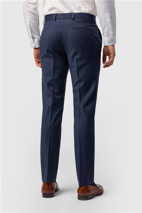 Ted Baker Slim Fit Navy Chalk Stripe Trousers
