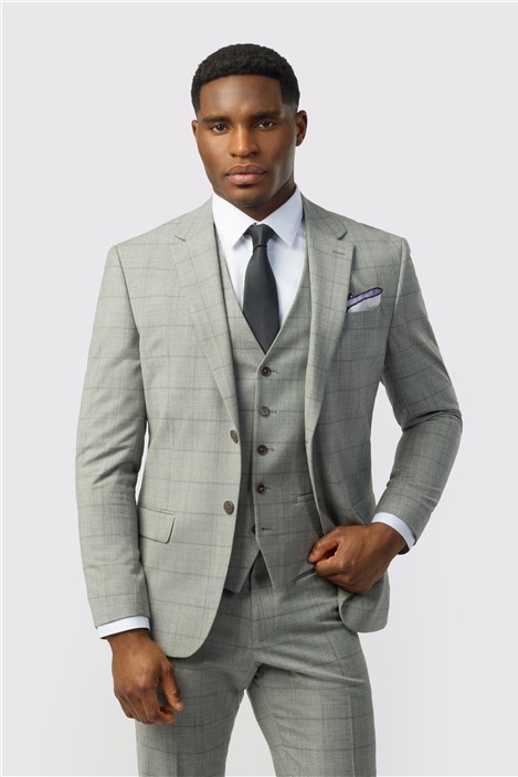 Ted Baker Slim Fit Grey Check Jacket