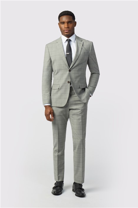 Ted Baker Slim Fit Grey Check Jacket