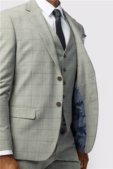Ted Baker Slim Fit Grey Check Jacket