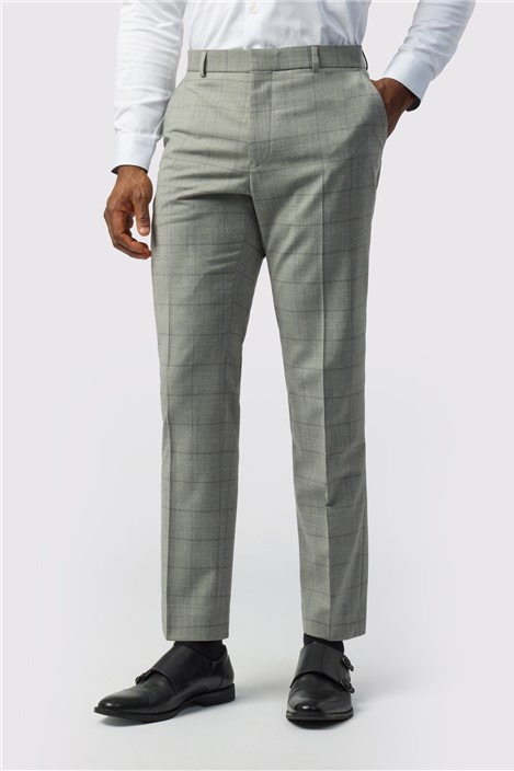 Ted Baker Slim Fit Grey Check Trousers
