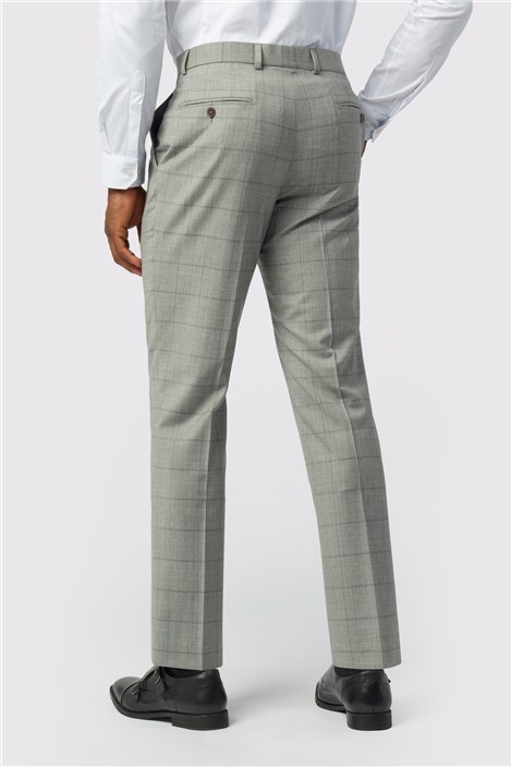 Ted Baker Slim Fit Grey Check Trousers