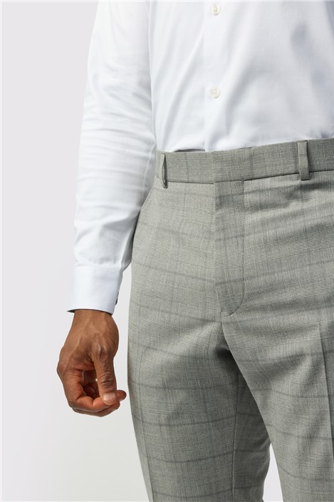 Ted Baker Slim Fit Grey Check Trousers