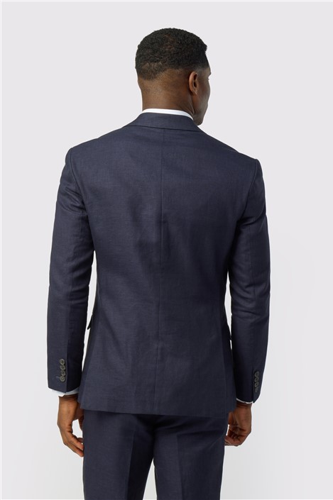 Ted Baker Tailored Fit Navy Linen Cotton Jacket