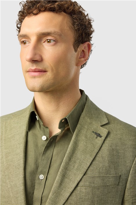 Ted Baker Tailored Fit Olive Linen Blazer