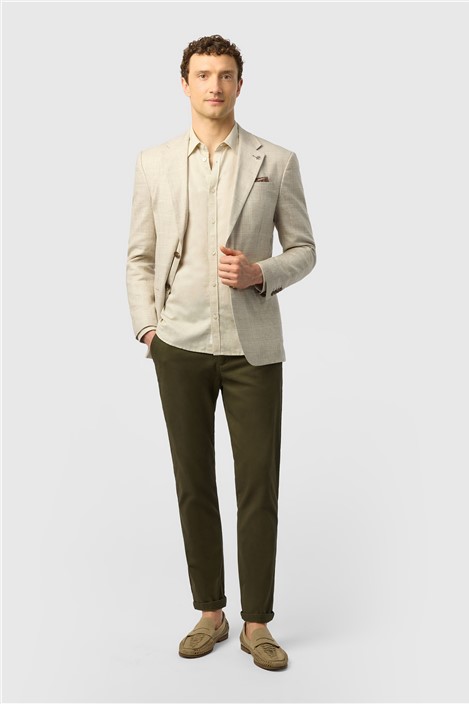 Ted Baker Tailored Fit Stone Check Linen Blazer