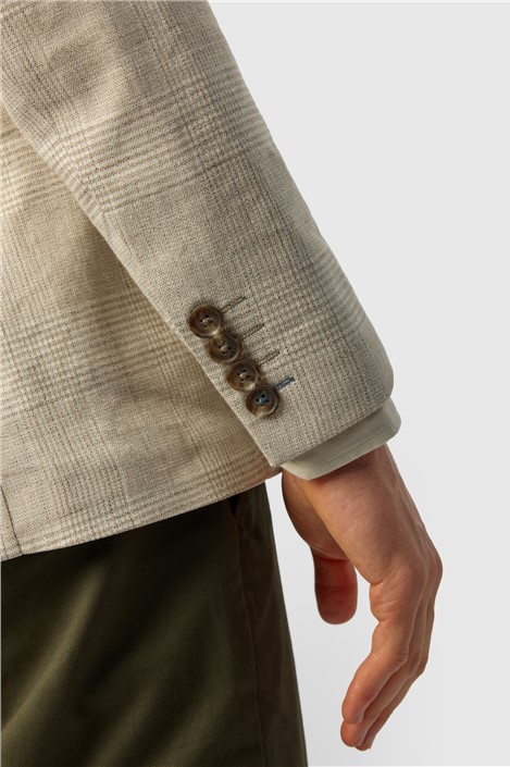 Ted Baker Tailored Fit Stone Check Linen Blazer