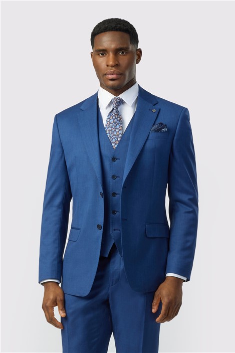 Ted Baker Tailored Fit Super 110s Blue Twill Jacket
